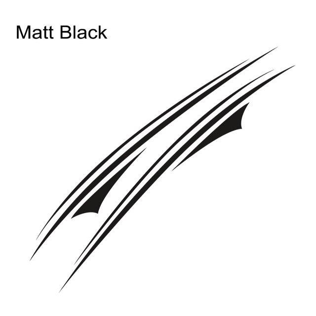2PCS Motorhome Matt Black Car Decals Door Side Graphics Auto Body
