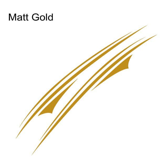 2PCS Motorhome Matt Gold Car Decals Door Side Graphics Auto Body