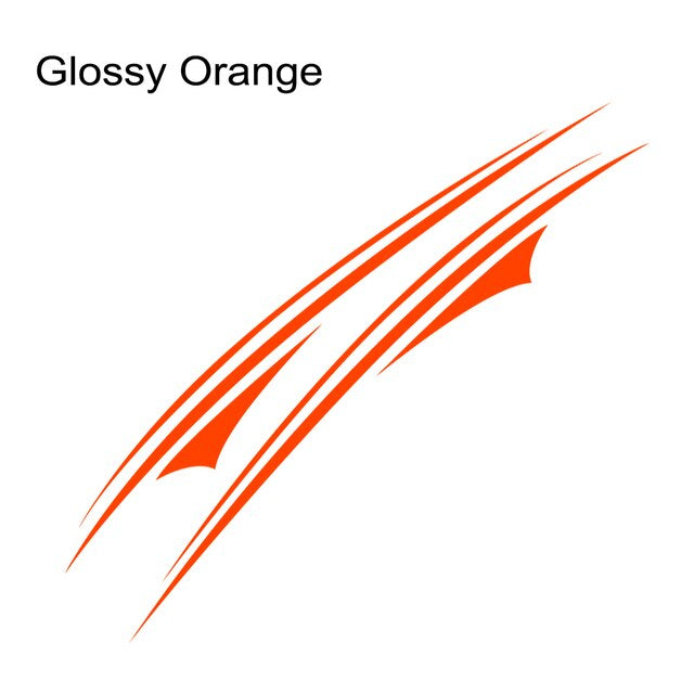 2PCS Motorhome Glossy Orange Car Decals Door Side Graphics Auto Body