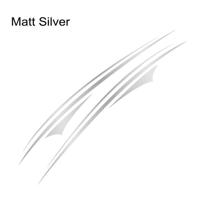 2PCS Motorhome Matt Silver Car Decals Door Side Graphics Auto Body