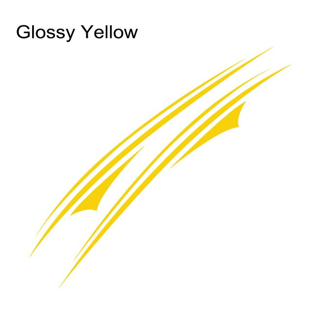 2PCS Motorhome Glossy Yellow Car Decals Door Side Graphics Auto Body