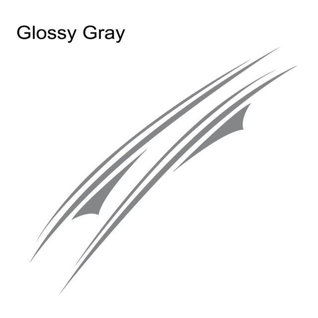 2PCS Motorhome Glossy Gray Car Decals Door Side Graphics Auto Body