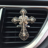 Car Accessories Interior Car Air Freshener Diamond Cross Jesus Christian Vent Clip Aroma Car Smell Flavoring In Auto Decoration